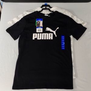 *New* Puma 2 pack premium cotton jersey tee shirts - Youth size 14-16